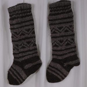 Hand Knitted Men's Warm Winter Chunky Sofa Socks 100% Wool XL
